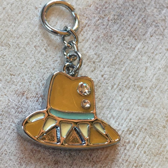 🎈Sale 🎈2 for $10 NWOT hanging charms fancy hat and purse red yellow phone - Picture 2 of 7